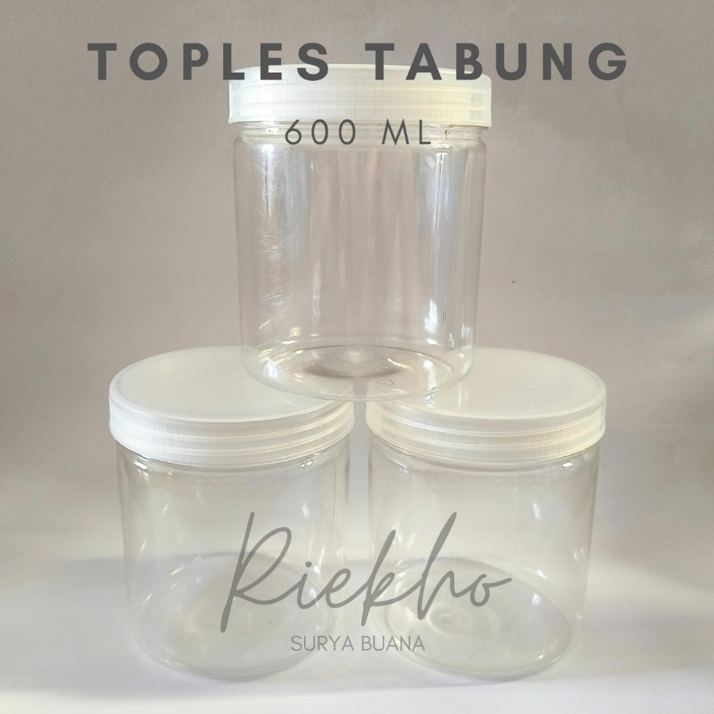 Jual 20pcs Toples Tabung Silinder 600 Ml Botol Jar Plastik Toplestutup Shopee Indonesia 7093