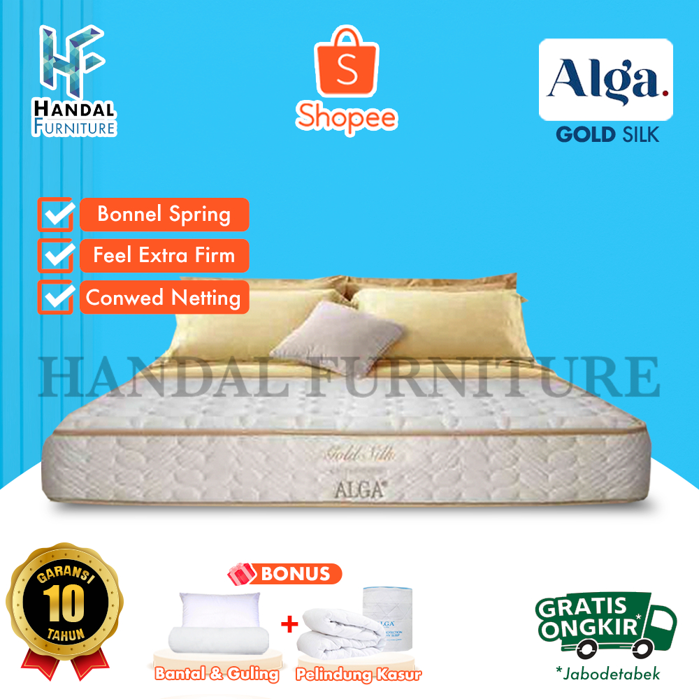 Jual Alga Hanya Kasur Spring Bed Super Keras Gold Silk Shopee Indonesia