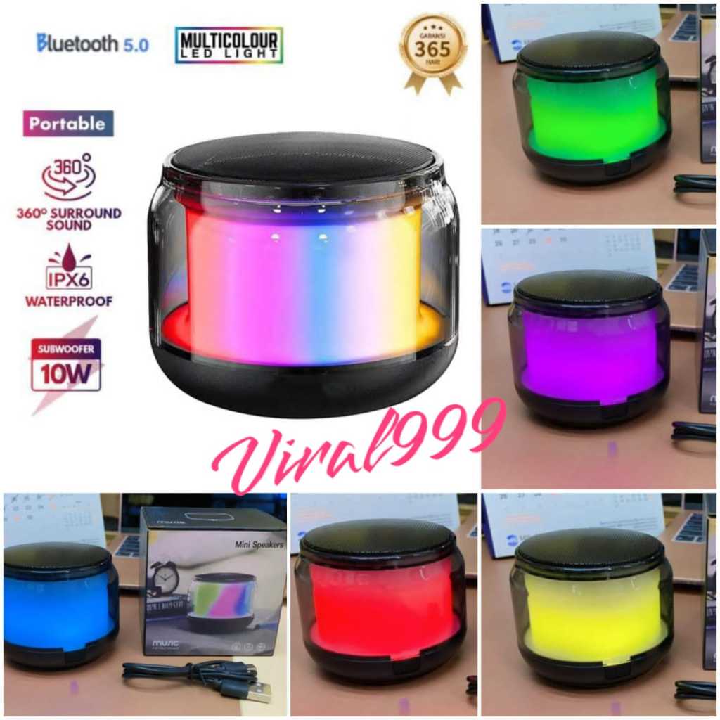 Jual Speaker Bluetoooth Portable Rainbow Lights Speaker Blueetooth Mini Boombass S Mini