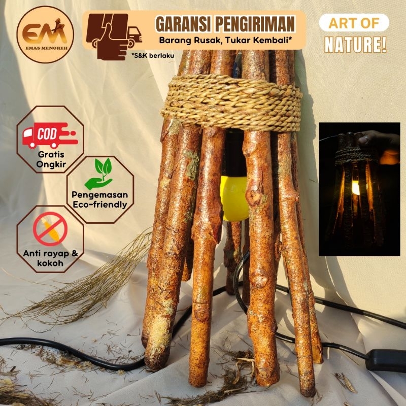 Jual Lampu Gantung - Cypress | Lampu Gantung Ranting Kayu Cengkeh Emas ...