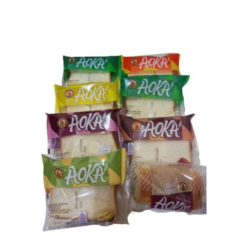 Jual Roti Aoka 65 Gram Lezat Nikmat Ada 8 Varian Rasa Vanila