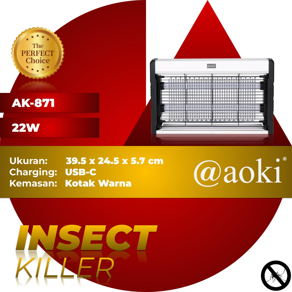 Jual Aoki Insect Killer Pest Control Uv Light Lampu Perangkap Nyamuk Elektrik Lalat Elektrik