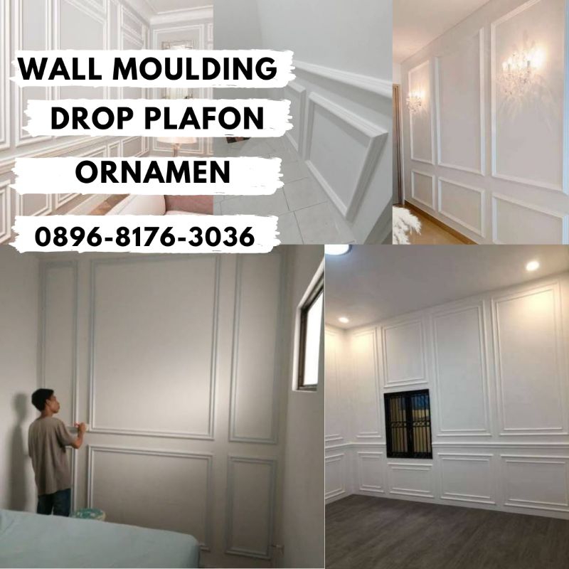 Jual Lis List Wall Moulding Molding Gypsum Gipsum Motif Polos Plafon Ornamen Dekorasi Untuk