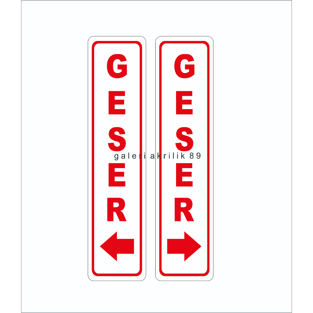 Jual Geser Sign Akrilik Akrilik Plat Geser Pintu Shopee Indonesia