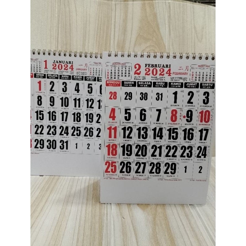 Jual Kalender Meja Kerja 2024 Angka Besar Hitam Shopee Indonesia 