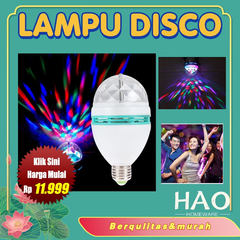 Jual Lampu DISCO/LED Fitting Putar otomatis disko warna-warni RGB ...