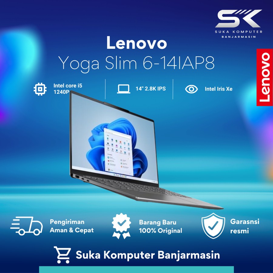 Jual LENOVO Yoga Slim 6-14IAP8 Intel core i5-1240P/16GB/512GB SSD ...