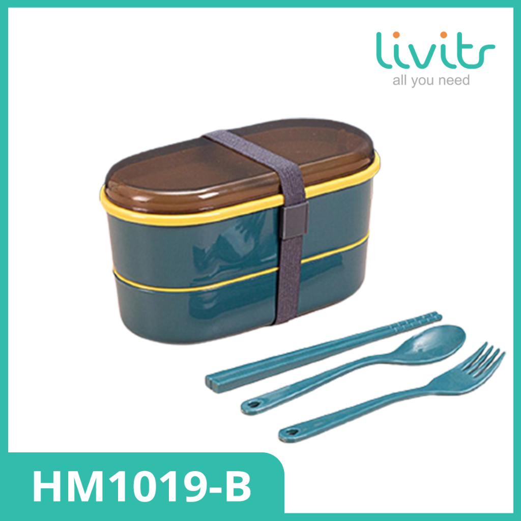 Jual Lunch Box Set Tingkat Kotak Makan dengan Set Sendok Makan Lunch