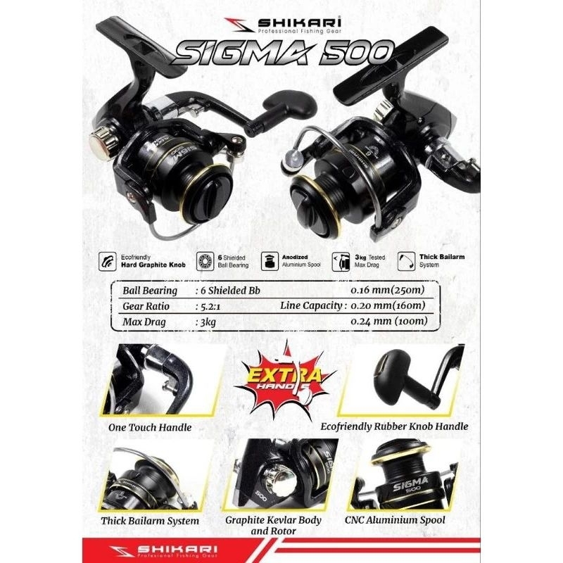 Jual REEL SHIKARI SIGMA 500 | Shopee Indonesia
