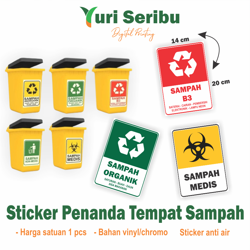 Jual Sticker Penanda Tempat Sampah Shopee Indonesia