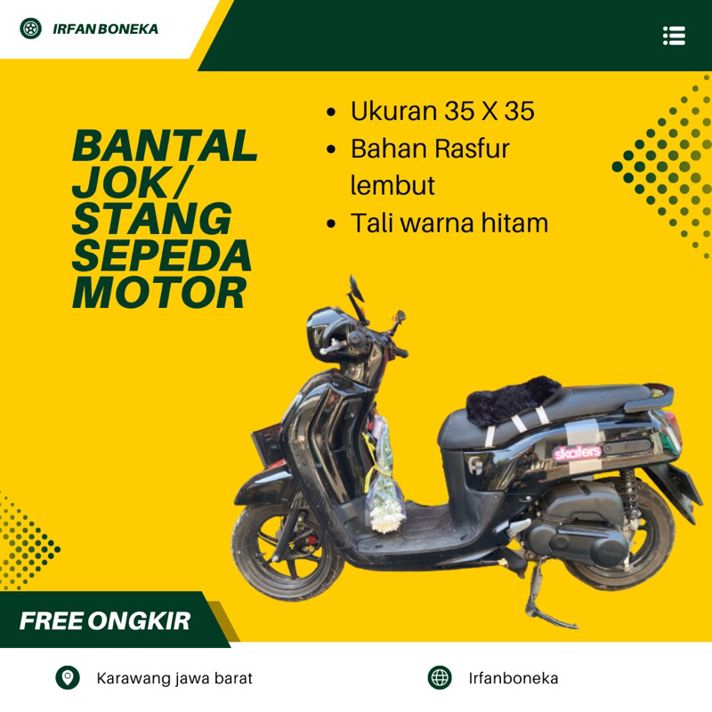Jual Bantal Stank Jok Motor Bahan Rasfur Lembut Semua Jenis Motor ...