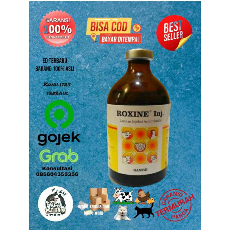 Jual Roxine 50 ml dan 100ml spektrum luas untuk sapi kambing dan hewan ...