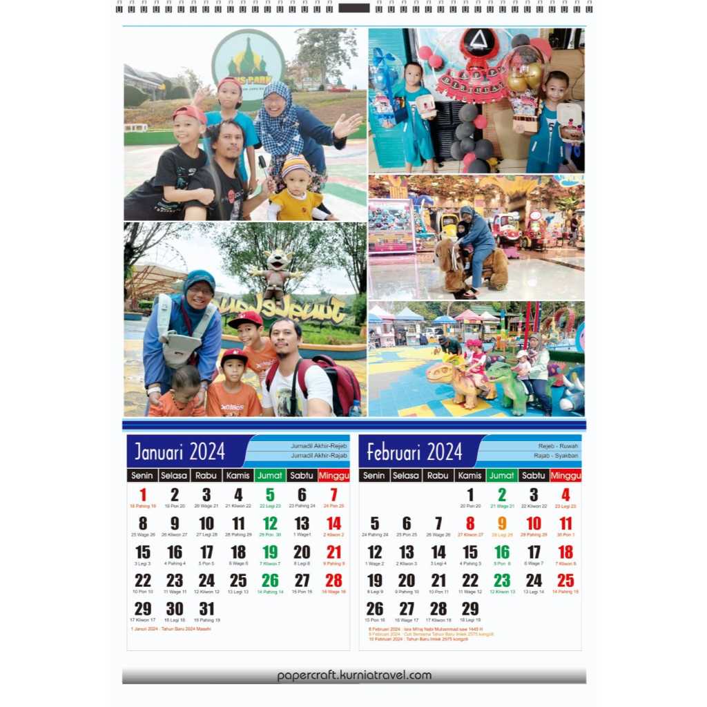 Jual Kalender Dinding 6 Lembar Custom Foto Tahun 2024 | Shopee Indonesia