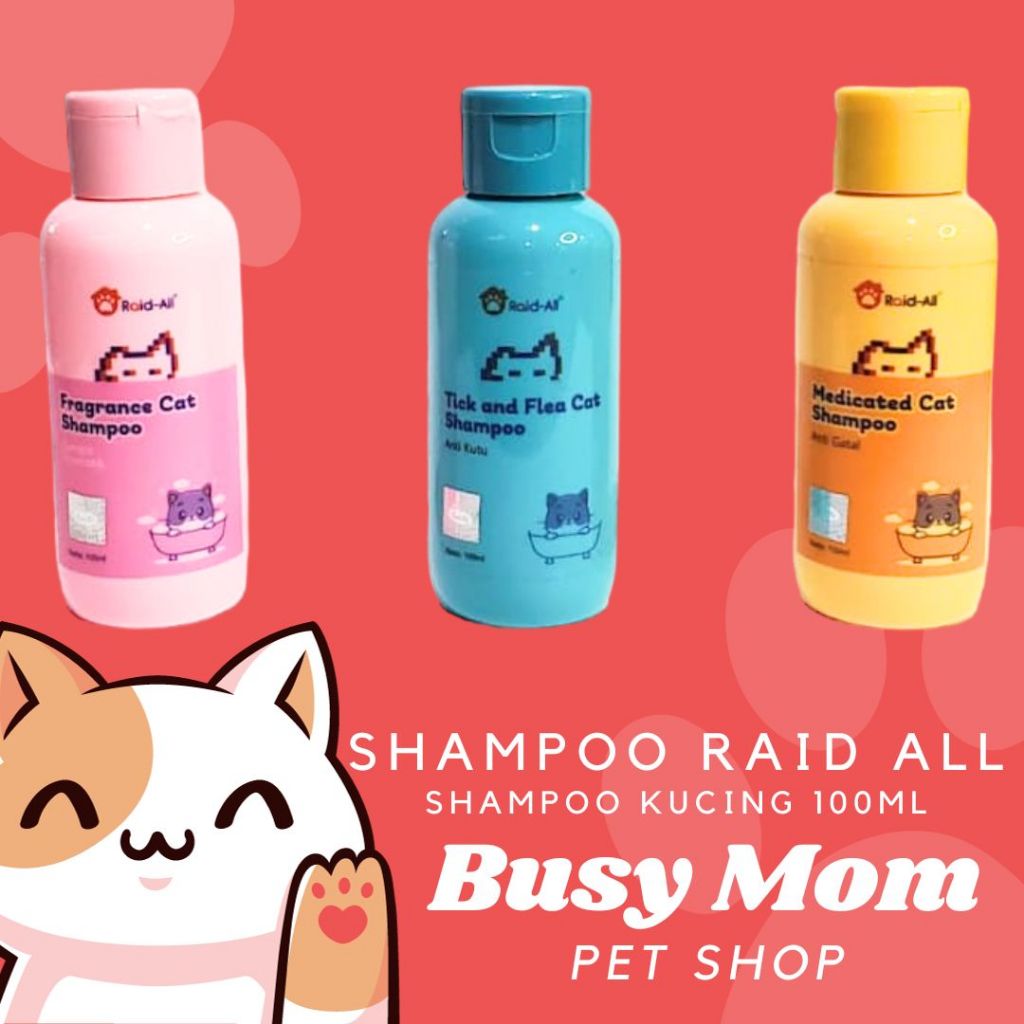 Jual Raid All Cat Shampoo Kucing 100ml ( Anti Kutu / Anti Jamur / Wangi