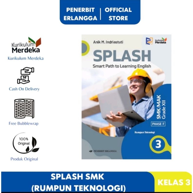 Jual ORI buku teks SPLASH bahasa Inggris rumpun teknologi untuk SMK ...