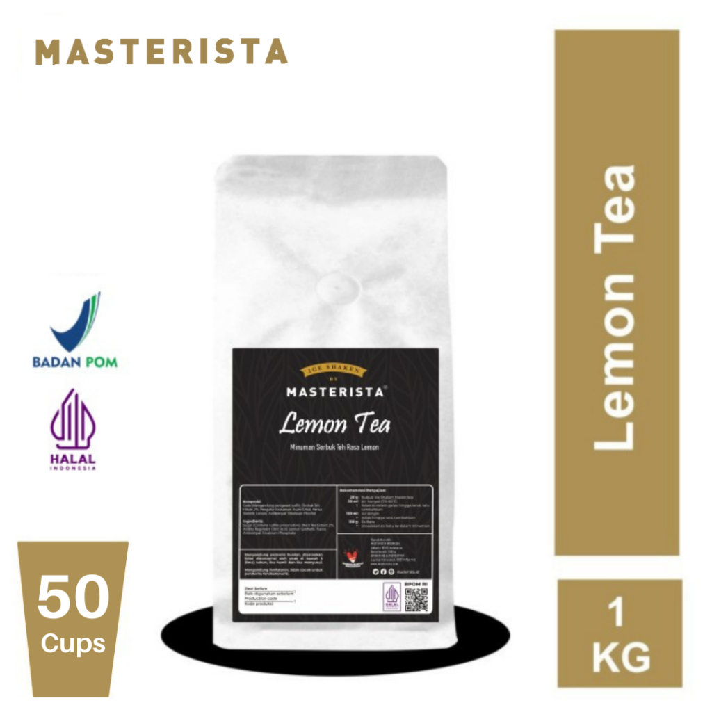 Jual Bubuk Minuman Masterista Lemon Tea 1kg Bubuk Minuman Rasa Lemon Bubuk Lemon Tea 8963