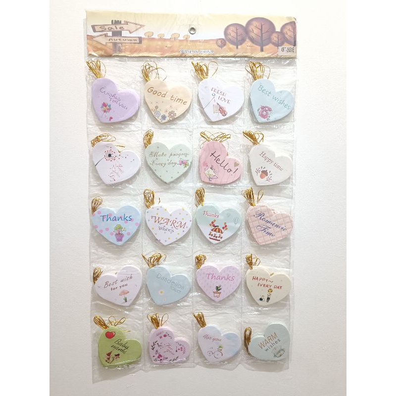 Jual MIMI ACC GROSIR 160PCS KARTU UCAPAN BENTUK LOVE/ KARTU UCAPAN