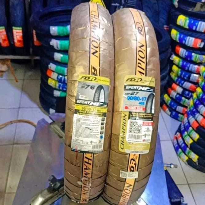 Jual Ban 1 SET FDR MP27 90/80-17 dan MP76 90/80-17 Tubeless | Shopee ...