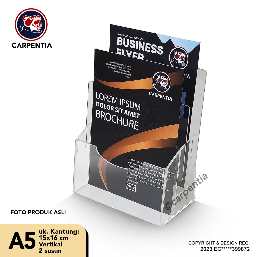 Jual Carpentia Tempat Brosur Akrilik 2 Tingkat Uk A5 Display Flyer Tipe E 2 Susun Shopee 2981