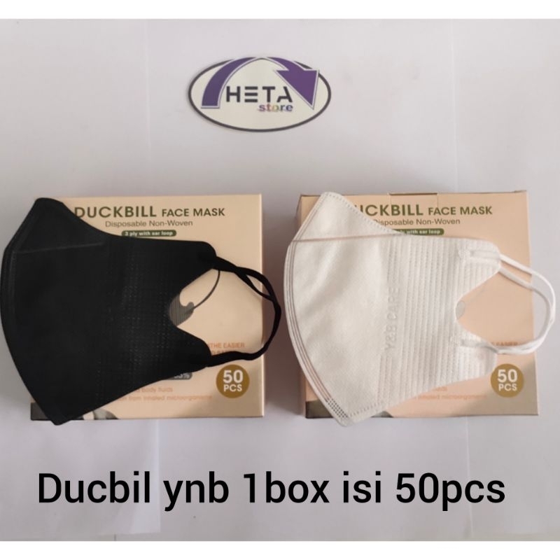 Jual MASKER DUCKBILL Y&B YNB 1BOX ISI 50PCS | Shopee Indonesia