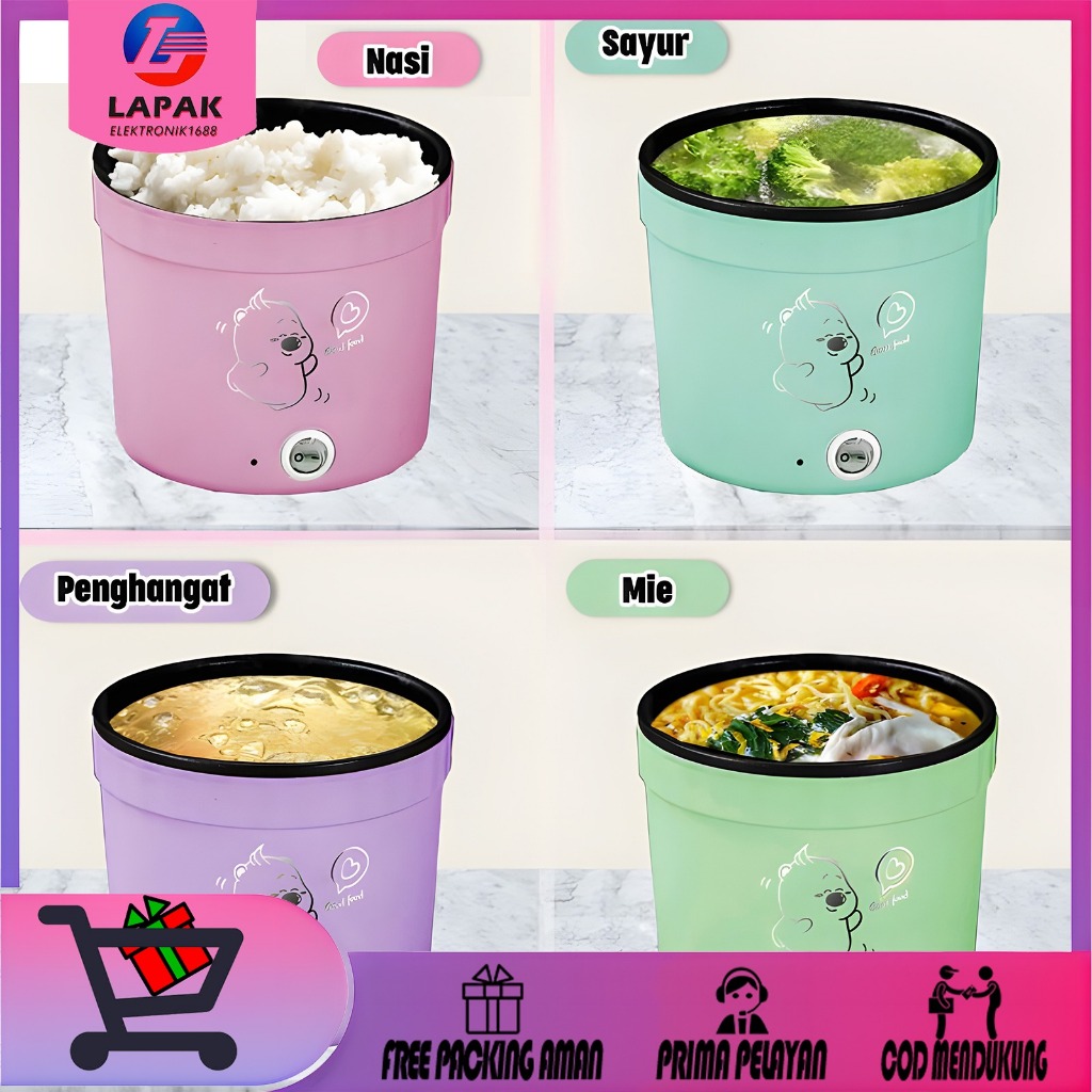 SOSEKI Multifungsi Rice Cooker Mini 1.5 Liter/7 Menu Magic Com  Mini/Pertebal 3mm Anti Lengket Mejikom Kecil