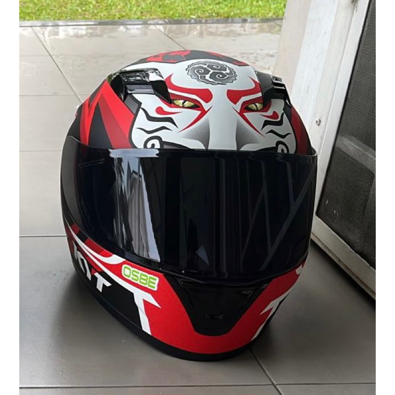 Jual Helm FullFace KYT R-10 Kabuki Cat Doff Second/Seken Ukuran L ...