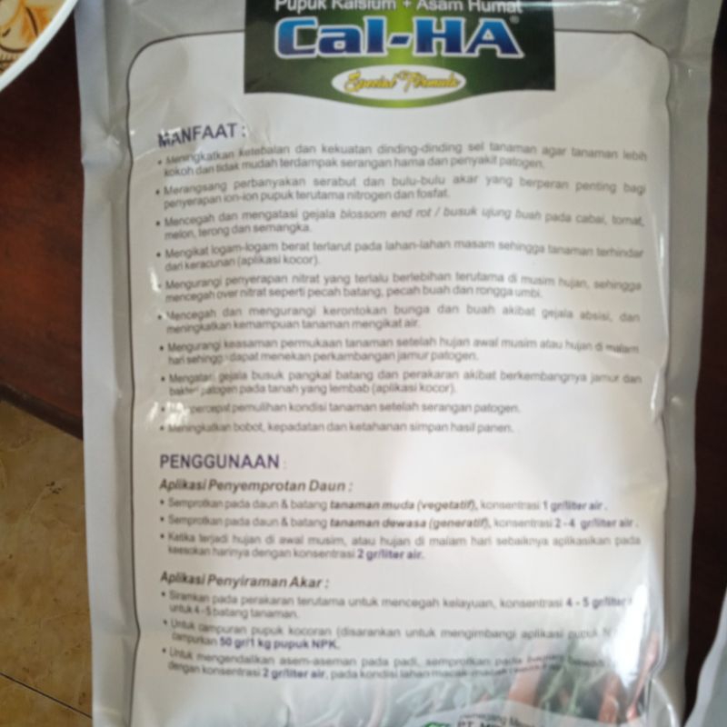 Jual CAL-HA ( calha) 1 kg pupuk kalsium + asam humat | Shopee Indonesia