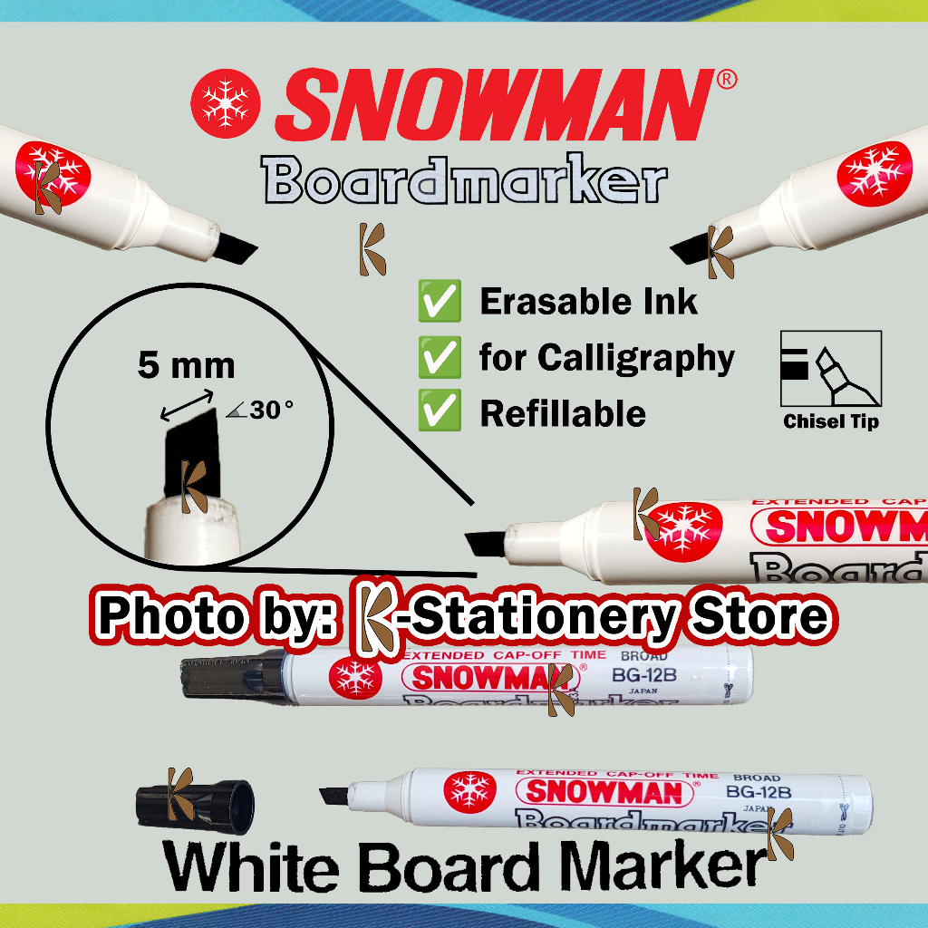 Jual [ Non - Permanent ] Snowman Spidol Papan Tulis Kaligrafi Original ...