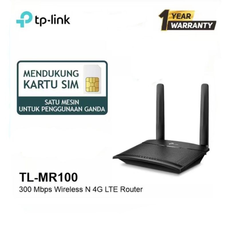 Jual TP-Link TL-MR100 4G LTE Router 300 Mbp Wi-Fi Tp Link TL MR100 ...