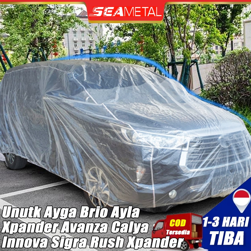SEAMETAL Cover Mobil Penutup Mobil Pelindung Sekali Pakai untuk Sedan sarung mobil transparan