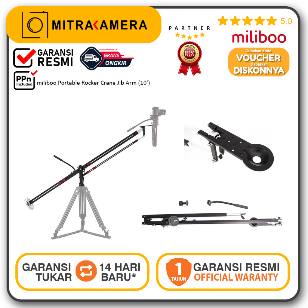 Jual Miliboo MYB501 Portable Rocker Crane Jib Arm (10') | Shopee Indonesia