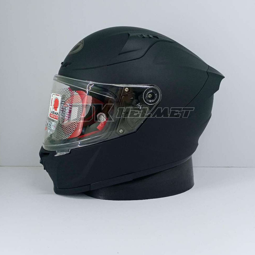 Jual Helm Full Face KYT Striker Solid Plain Matt Black Warna Hitam Doff
