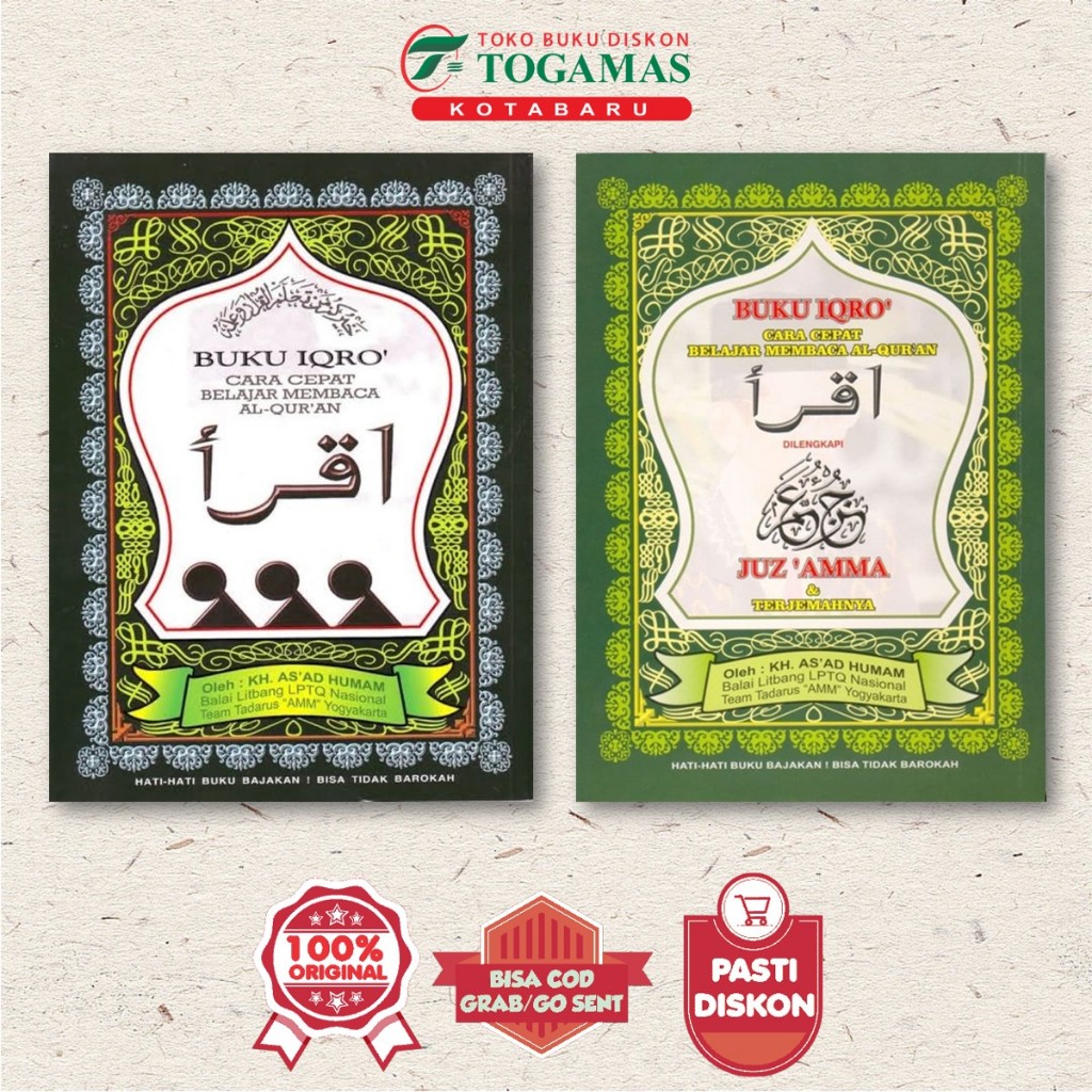 Jual IQRO CARA CEPAT BELAJAR MEMBACA AL-QURAN BESAR DILENGKAPI JUZ ...