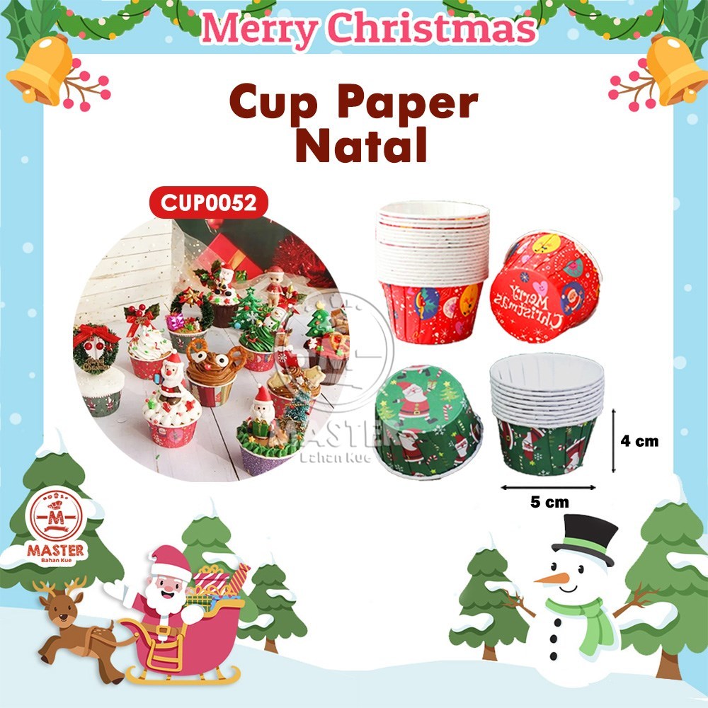 Jual Kertas Cupcake Paper Cup Curling Cupcase Muffin Natal [Isi 25 pcs ...
