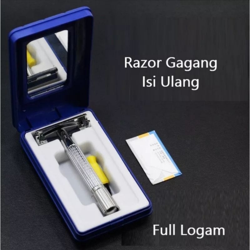 Jual Safety Razor Gagang Bahan Logam / Alat Cukur Kumis Bulu RambutAlat ...