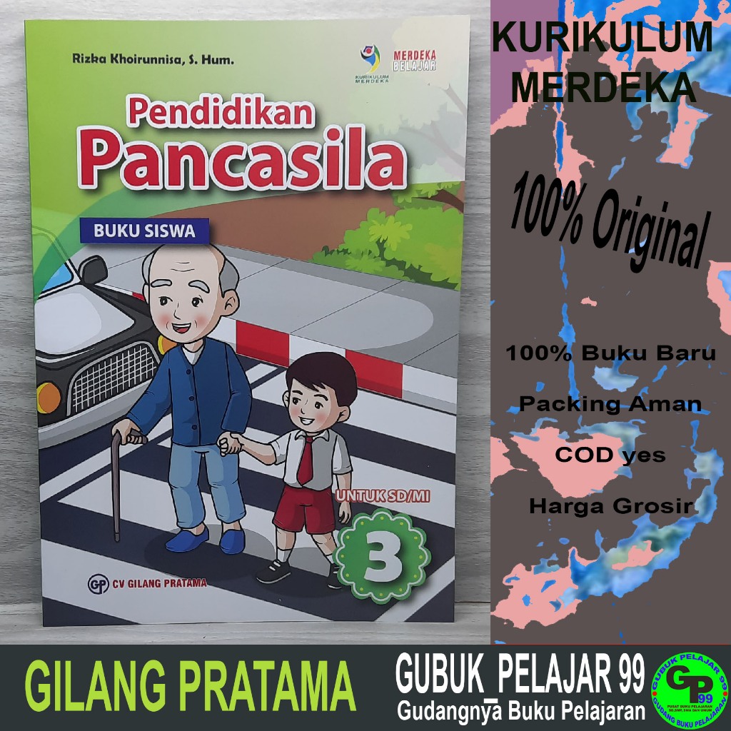 Jual Buku Paket Siswa PENDIDIKAN PANCASILA Kelas 3 SD/MI Kurikulum ...