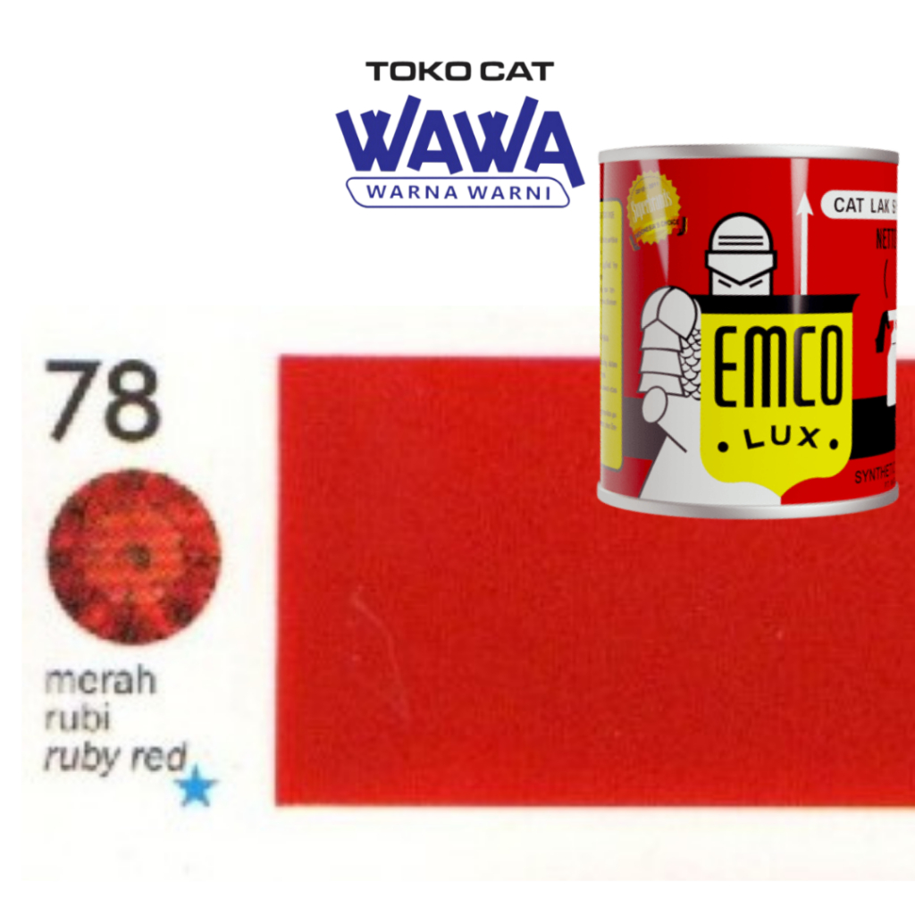 Jual Emco Lux cat kayu dan besi sintetis MERAH RUBI 78_