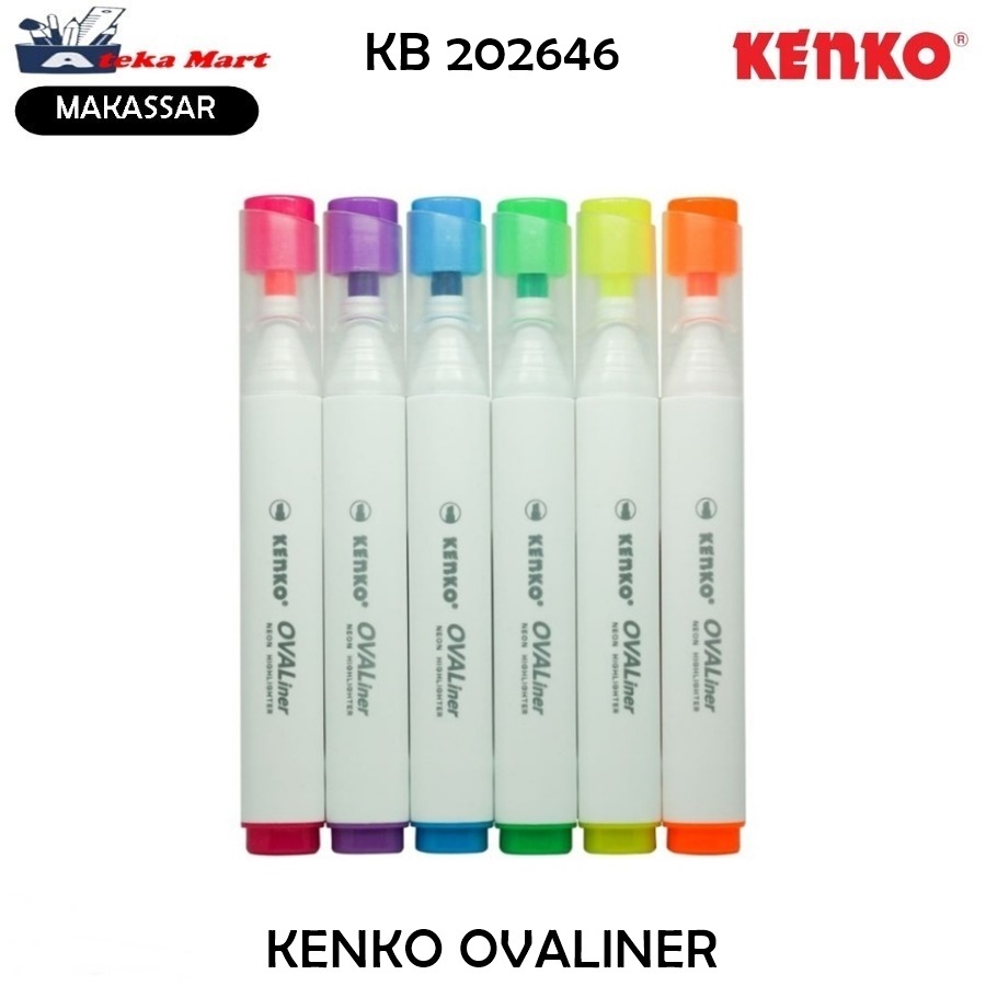 Jual [BOX/10PCS] KENKO OVALINER HIGHLIGHTHER PENANDA TEXT | Shopee ...