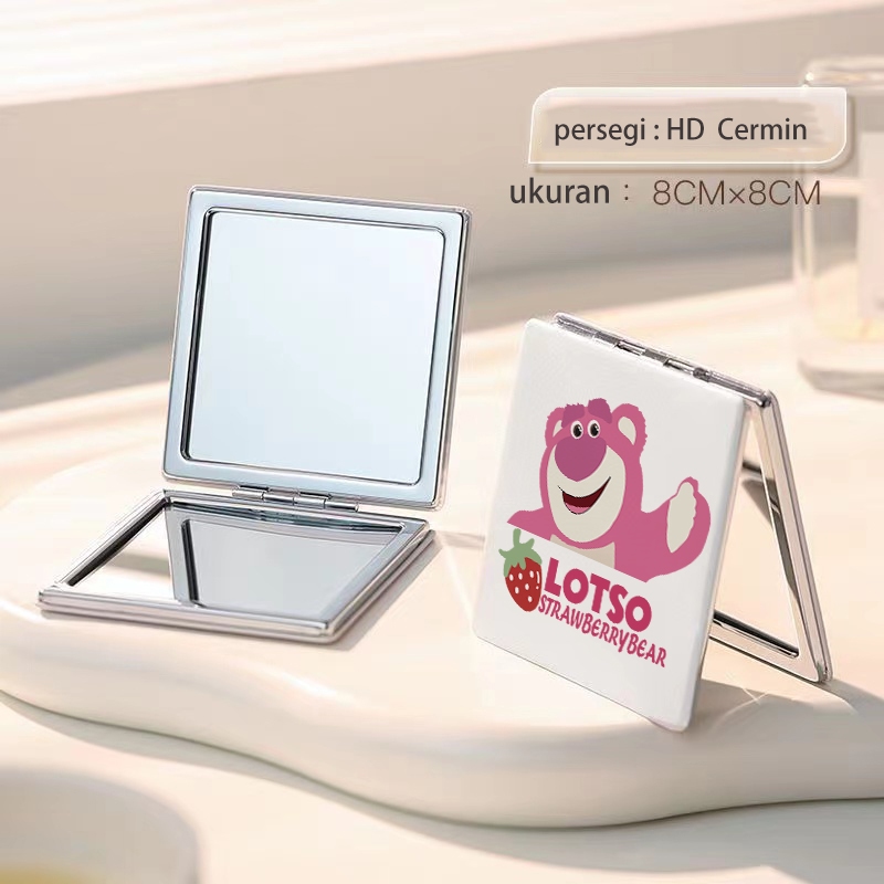 Jual cermin siswa Cermin mini Cermin Tipis dan ringan Lipat Kartun