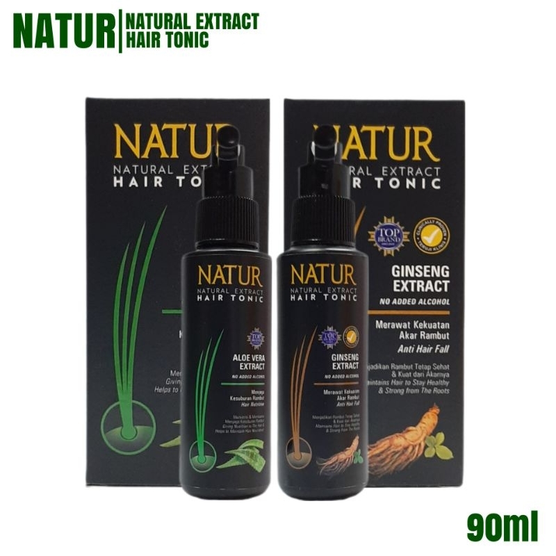 Jual Natur Hair Tonic Natural Extract BPOM 90ml (Satuan) | Shopee Indonesia