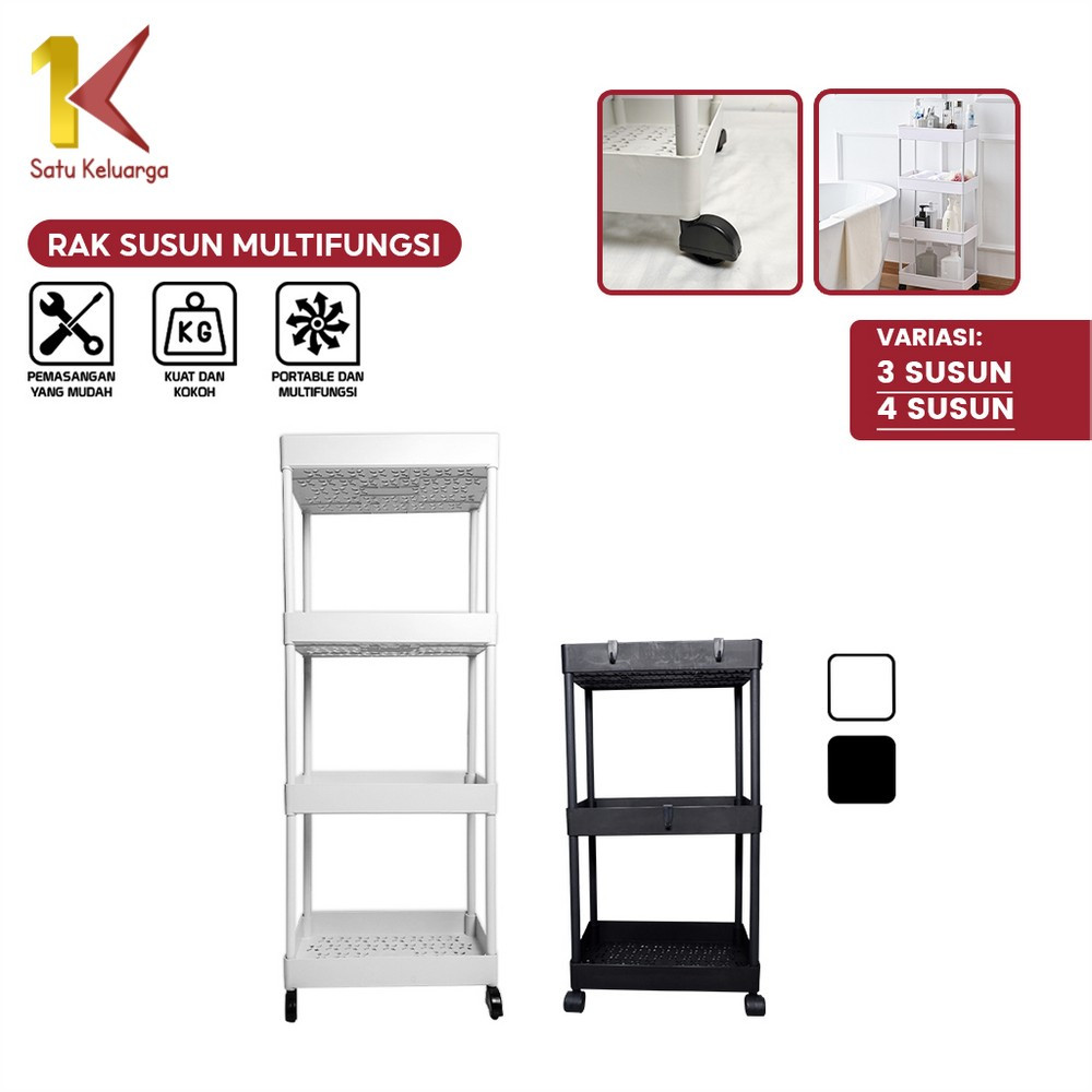 Jual Satu Keluarga Rak Susun Serbaguna 4 Tingkat Dengan Roda C802 Rak ...