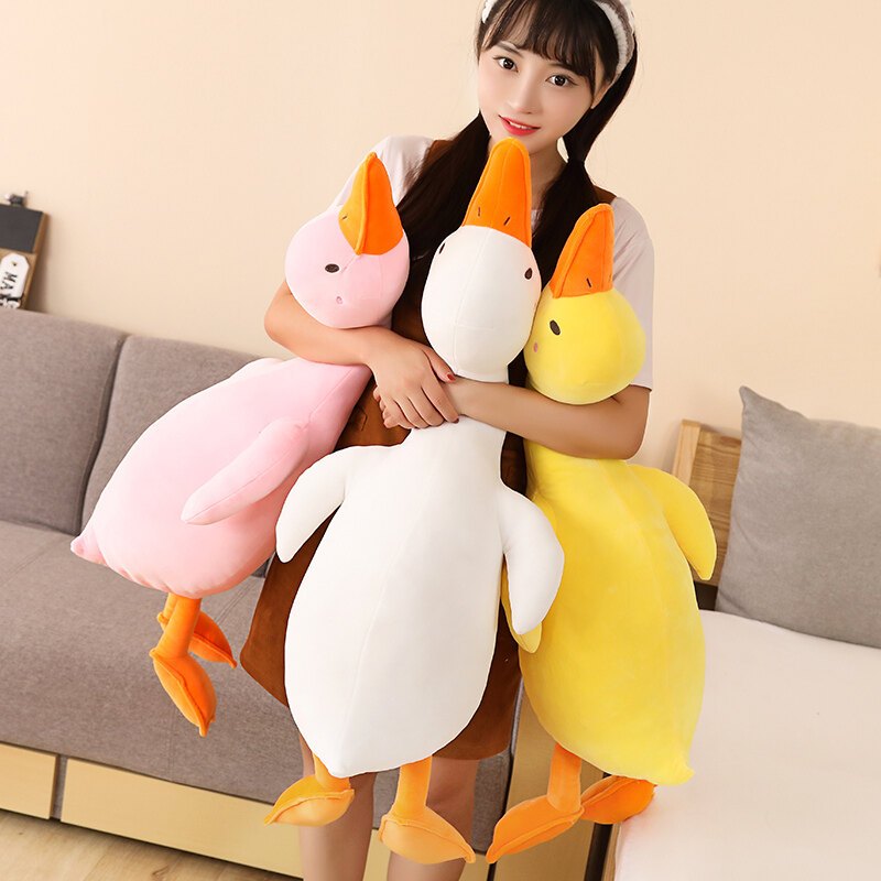 Jual Giant White Goose Plush Toy Super Soft Goose Stuffed Animals ...