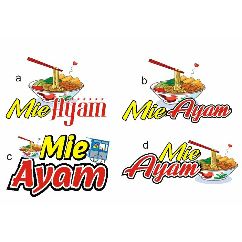 Jual Stiker Kaca Gerobak Stiker Produk Tulisan Mie Ayam Shopee