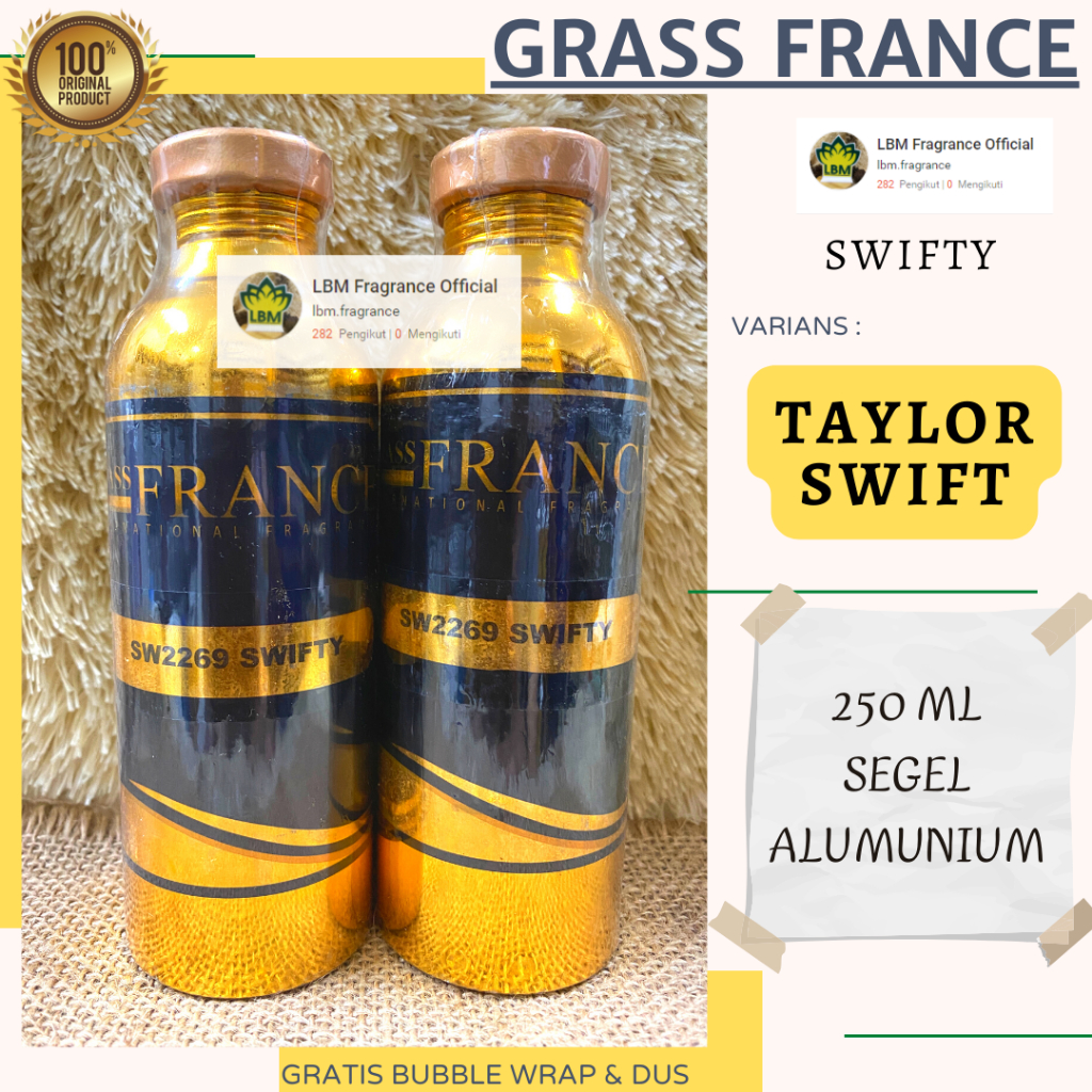 Jual Bibit Parfum TAYLOR SWIFT Kemasan 250 ML Segel SWIFTY GRASS ...