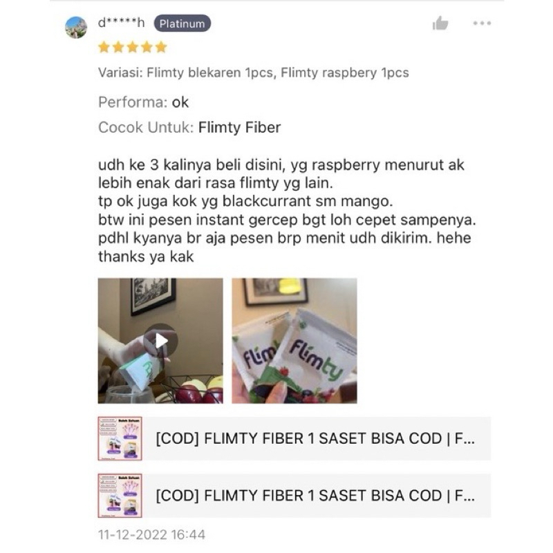 Jual [READY] FLIMTY FIBER RASA READY -1 SACHET FLIMTY CIMAHI READY 3 ...