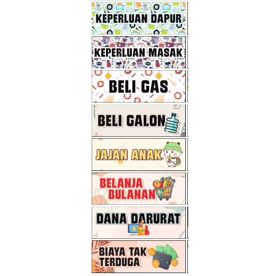 Jual ADOLANE STIKER DOMPET BUDGETING / KERTAS TANGGALAN 1-31 / STIKET ...