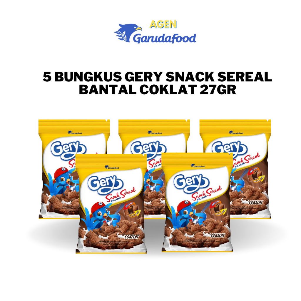 Jual 5 BUNGKUS Gery Snack Sereal Bantal Coklat 26gr | Shopee Indonesia