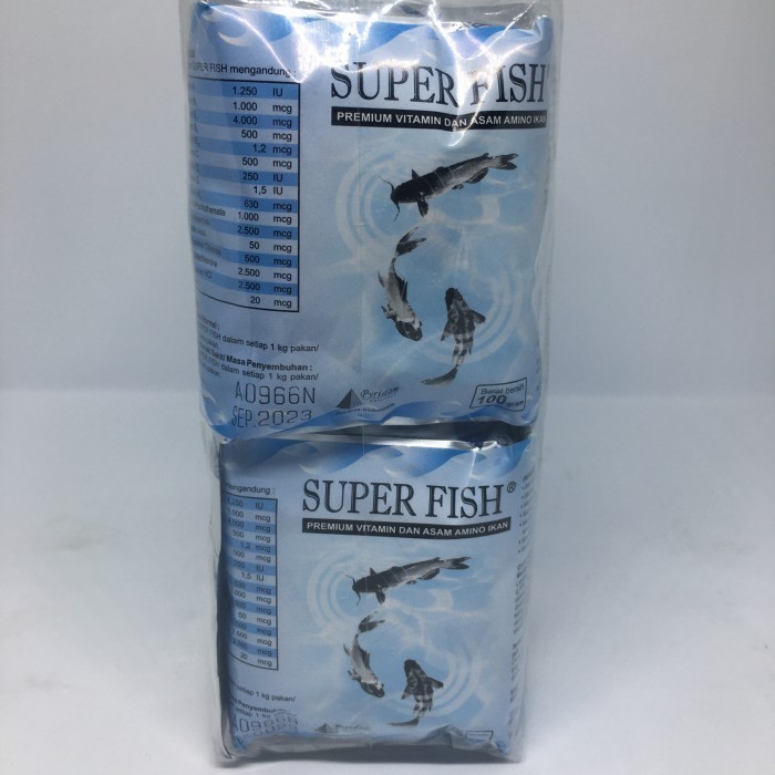 Jual SUPER FISH - PREMIUM VITAMIN DAN ASAM AMINO IKAN - 100G | Shopee ...