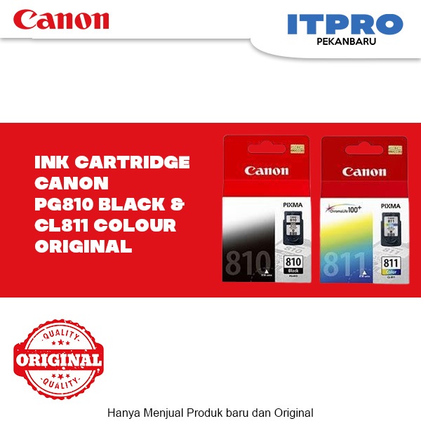Jual INK CARTRIDGE CANON PG810 BLACK & CL811 COLOUR ORIGINAL | Shopee ...