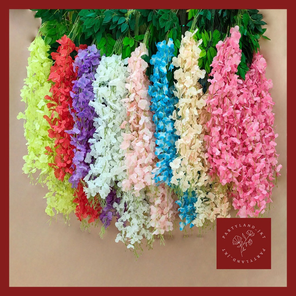 Jual 1 Lusin 12pcs Wisteria Jumbo Gantung Bunga Artificial Dekorasi